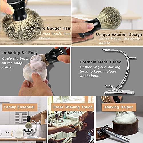 ACRIMAX Luxury Shaving Kit for Men, Badger Shaving Brush Set with Shave Soap,...