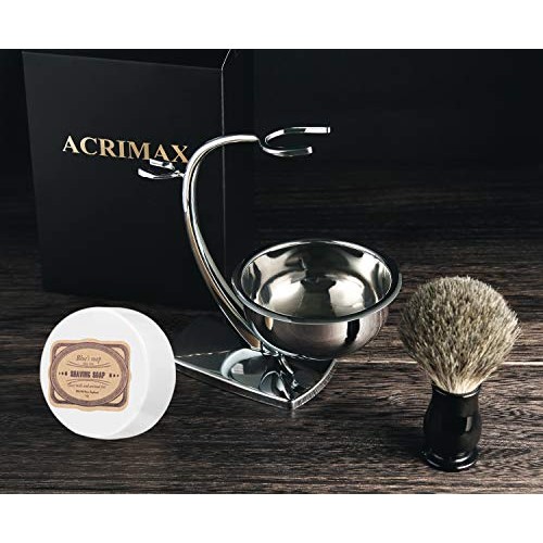 ACRIMAX Luxury Shaving Kit for Men, Badger Shaving Brush Set with Shave Soap,...