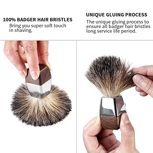 Premium Shaving Kit for Men, 4in1, ACRIMAX Badger Hair Shaving Brush Set, Lux...