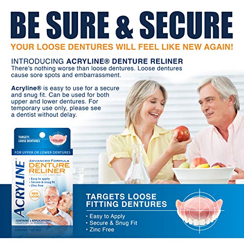 Acryline Advanced Formula Denture Reliner - Refit and Tighten Dentures/for Bo...