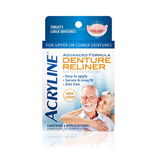 Acryline Advanced Formula Denture Reliner - Refit and Tighten Dentures/for Bo...