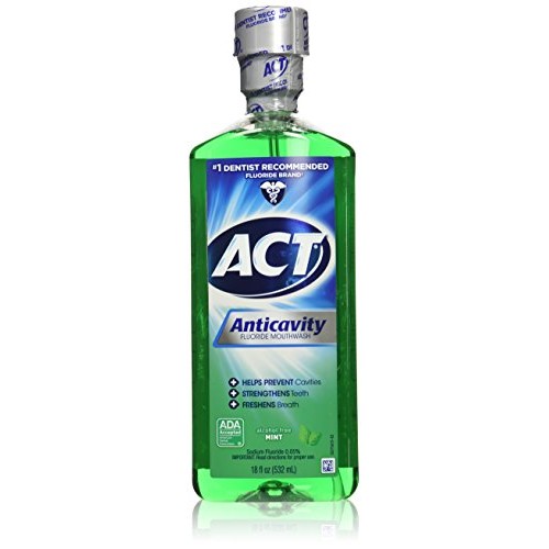 Act Anticavity Fluoride Mouthwash Mint 18 fl oz (Pack of 3)