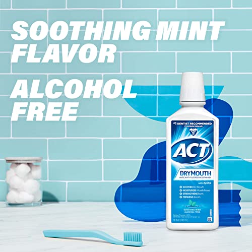 ACT Total Care Dry Soothing Mouthwash, Mint, 18 Fl Oz