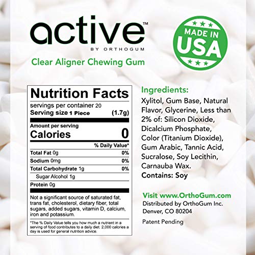 Active Orthodontic Chewing Gum 1-Month Supply 80 Count