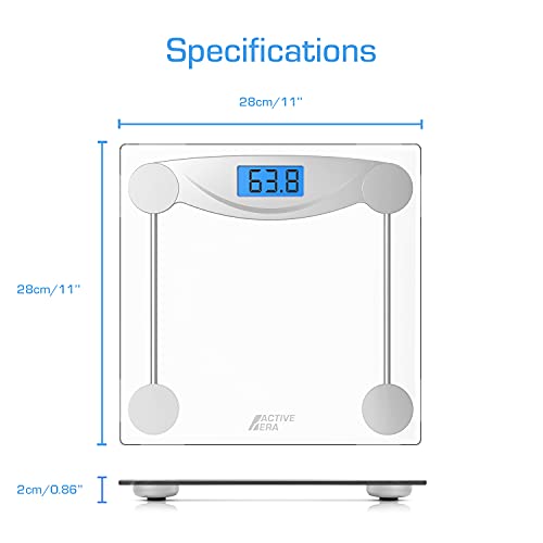 Active Era Digital Body Weight Scale - Ultra Slim High Precision Bathroom Sca...