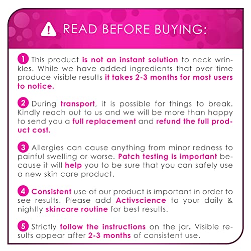 Retinol Neck Firming Cream - Natural Anti-Aging Facial Moisturizer with Colla...