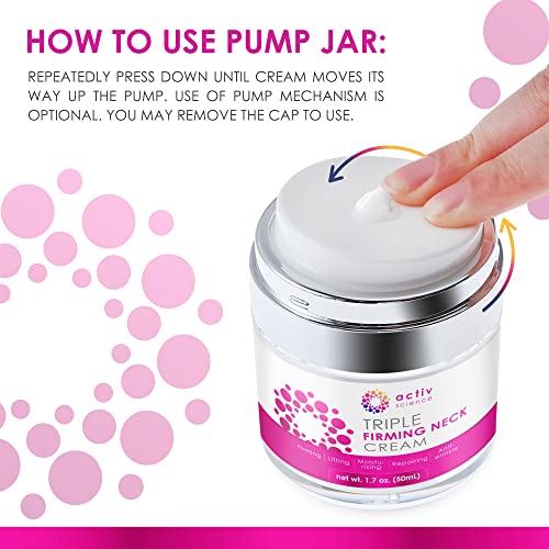 Retinol Neck Firming Cream - Natural Anti-Aging Facial Moisturizer with Colla...