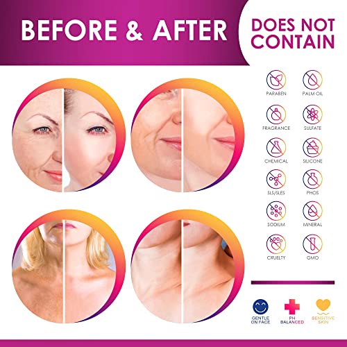 Retinol Neck Firming Cream - Natural Anti-Aging Facial Moisturizer with Colla...