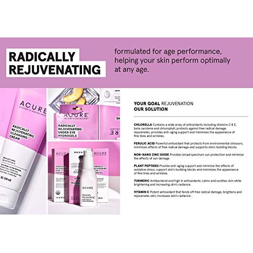 Acure Radically Rejuvenating Under Eye Hydrogel Mask, Provides Anti-Aging Sup...