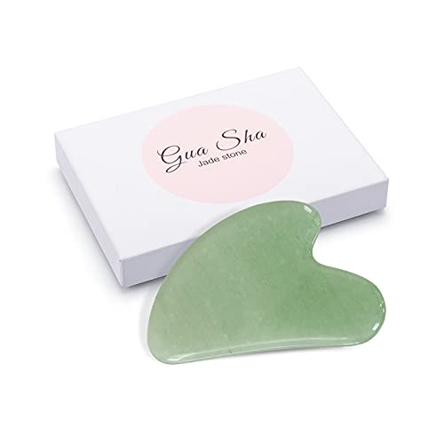 Gua Sha Facial Tool, Natural Jade Guasha Board, Beauty Gua Sha Scraping Massa...