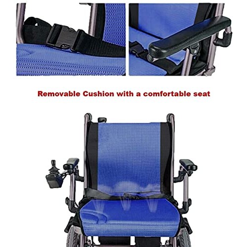 Electric Power Foldable Portable Wheelchair Mobility Aid with Joystick