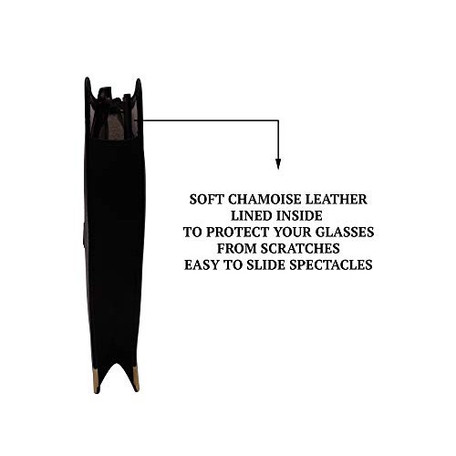 Adamis Full Grain Genuine Leather Spectacles Case Soft Pouch for Men and Wome...