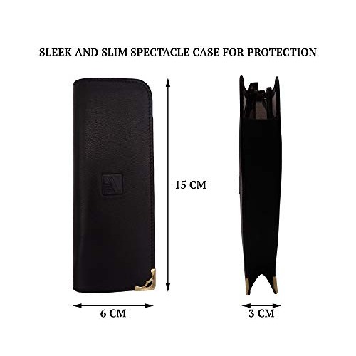 Adamis Full Grain Genuine Leather Spectacles Case Soft Pouch for Men and Wome...