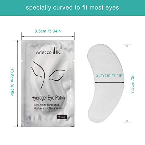 Adecco LLC Eyepads Eyelash Extensions Lint Free, 100 Pairs Set Eye Pads for L...