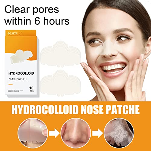 10 Pcs Mighty Nose Patch, Hydrocolloid Patches for Nose Pores Pimples Zits an...