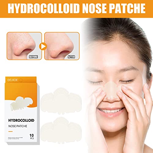 10 Pcs Mighty Nose Patch, Hydrocolloid Patches for Nose Pores Pimples Zits an...