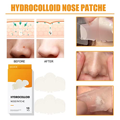 10 Pcs Mighty Nose Patch, Hydrocolloid Patches for Nose Pores Pimples Zits an...
