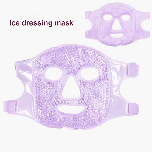 Adofect Reusable Ice Face Mask Hot and Cold Gel Bead Full Facial Mask Gel The...