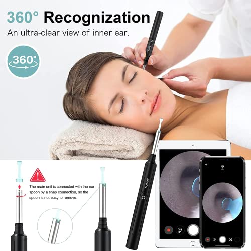 Ear Wax Removal, Ear Wax Remover Tool with 1296P HD Ear Cleaner Camera, 6 Low...