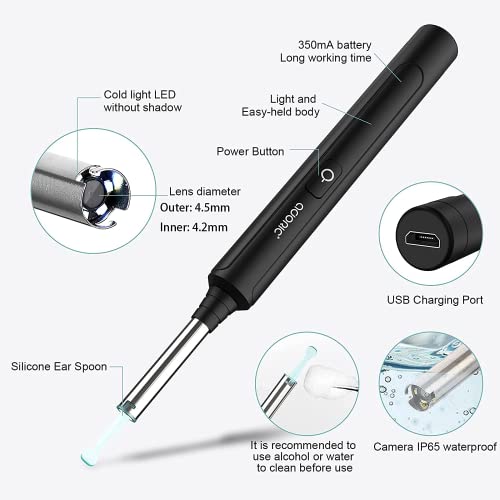 Ear Wax Removal, Ear Wax Remover Tool with 1296P HD Ear Cleaner Camera, 6 Low...