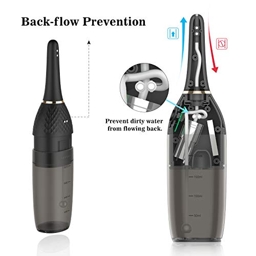 Automatic Electric Silicone Enema Bulb with 5 Speeds, Adorime Rechargeable An...