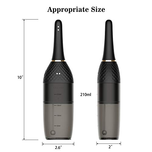 Automatic Electric Silicone Enema Bulb with 5 Speeds, Adorime Rechargeable An...