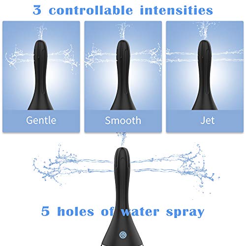 Automatic Enema Bulb with 3 Intensities Modes, Adorime Rechargeable Anti Back...