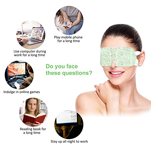Adsoner Steam Eye Mask, 15 Packs Hot Steam Eye SPA Mask Relieve Eyestrain Rem...