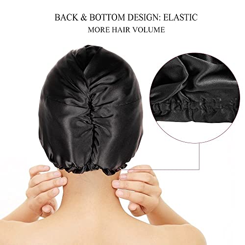 Adubor 23 Momme 100% Mulberry Silk Sleep Cap for Women Hair Care, Natural Sil...