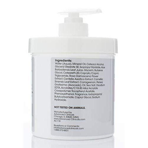 Advanced Clinicals Bulgarian Rose Oil Cream Anti-Aging Rescue for Face, Hands...