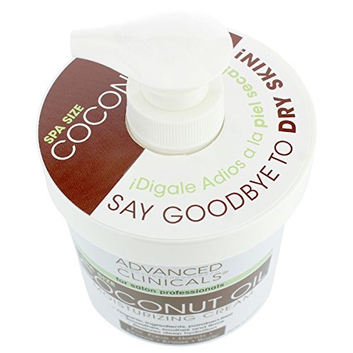 Advanced Clinicals Coconut Oil Cream. Spa size 16oz Moisturizing Cream. Cocon...