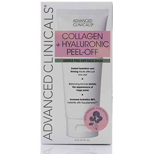 Advanced Clinicals Collagen + Hyaluronic Acid Anti-Aging Peel-Off Face Mask H...