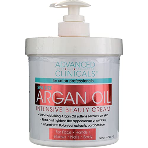 Advanced Clinicals Spa Size Pure Argan Oil Intensive Beauty Cream. Anti-aging...