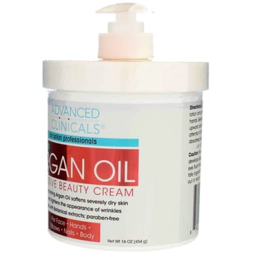 Advanced Clinicals Spa Size Pure Argan Oil Intensive Beauty Cream. Anti-aging...