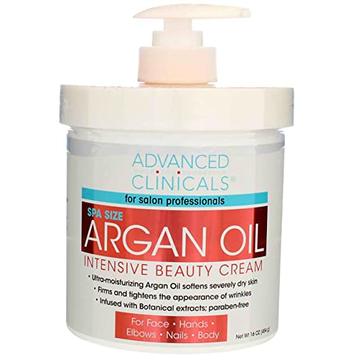 Advanced Clinicals Spa Size Pure Argan Oil Intensive Beauty Cream. Anti-aging...