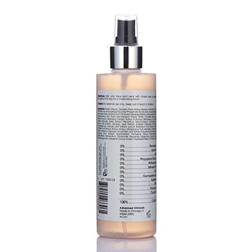 Advanced Clinicals Vitamin C Facial Mist Toner W/Rosewater & Peptides. Vitami...