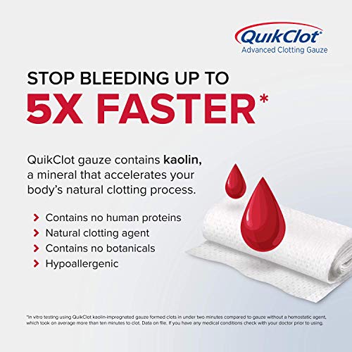 QuikClot Advanced Clotting Gauze - 3 x 24 in (2 Strips)