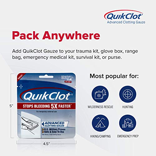 QuikClot Advanced Clotting Gauze - 3 x 24 in (2 Strips)