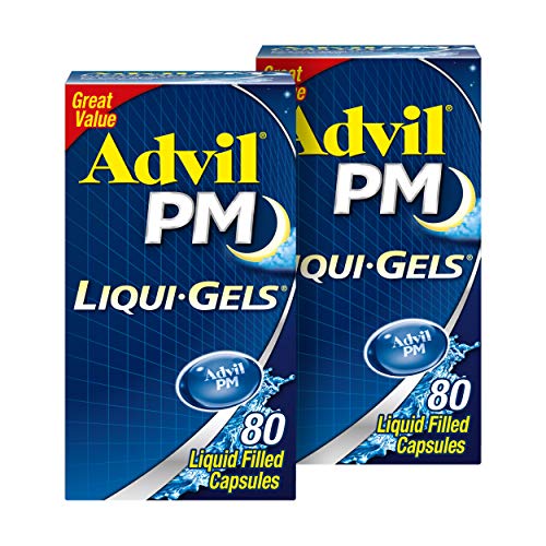 Advil PM Liqui-Gels Pain Reliever and Nighttime Sleep Aid, Pain Medicine with...