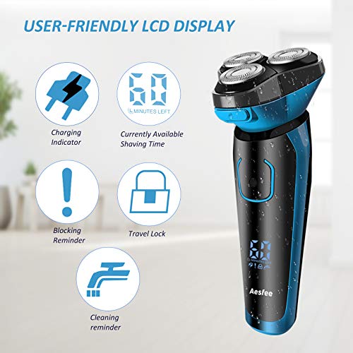 Electric Shaver for Men Waterproof Wet and Dry, Men's Electric Razor Cordless...