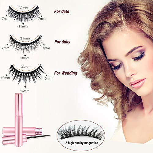 Magnetic Eyelashes with Eyeliner, Magnetic Lashes Natural Looking, Magnetic E...