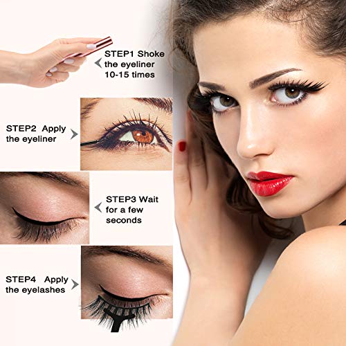 Magnetic Eyelashes with Eyeliner, Magnetic Lashes Natural Looking, Magnetic E...