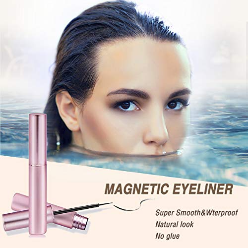 Magnetic Eyelashes with Eyeliner, Magnetic Lashes Natural Looking, Magnetic E...