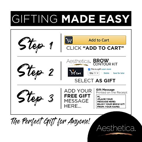 Aesthetica Brow Contour Kit 16-Piece Eyebrow Makeup Palette Set 6 Eyebrow Pow...