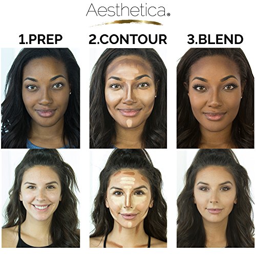 Aesthetica Cosmetics Cream Contour and Highlighting Makeup Kit - Contouring F...