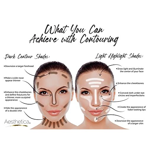 Aesthetica Cosmetics Cream Contour and Highlighting Makeup Kit - Contouring F...