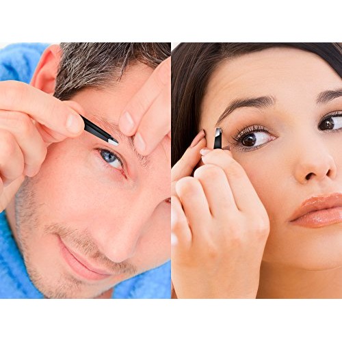 Aesthetica Pro-Series Angled Tweezers - Professional Stainless Steel Precisio...