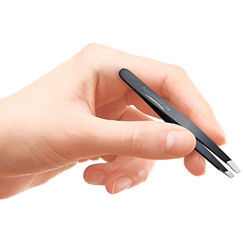 Aesthetica Pro-Series Angled Tweezers - Professional Stainless Steel Precisio...