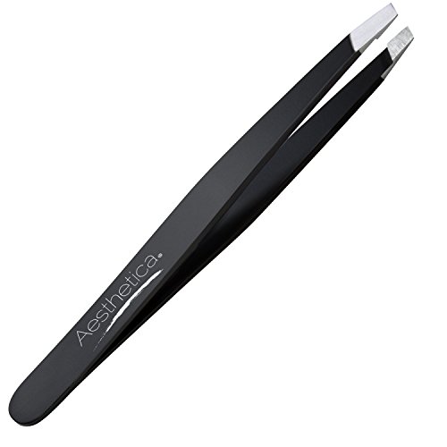 Aesthetica Pro-Series Angled Tweezers - Professional Stainless Steel Precisio...