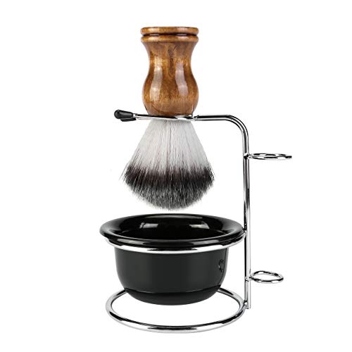 Aethland Mens Shaving Brush Kit, Soft Hair Shaving Brush, Stainless Steel Sha...